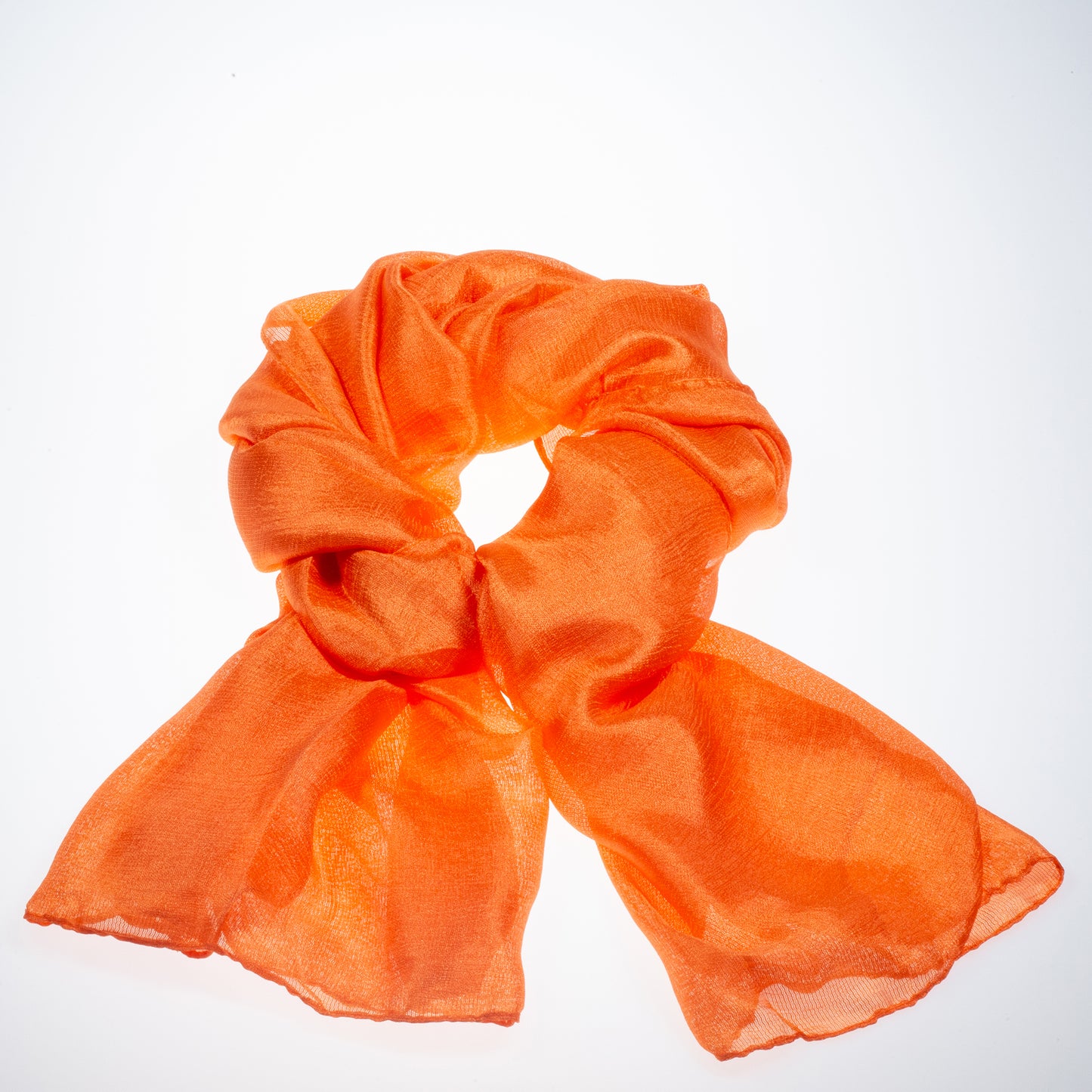 100% Viscose Silk-Feeling Fashion Scarf, Size: 180 cm x 85 cm, Wash in Machine 30 degrees, Color: ORANGE